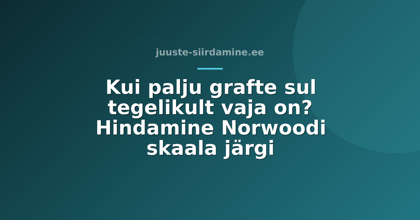 Kui palju grafte on vaja? Hindamine Norwoodi skaala järgi