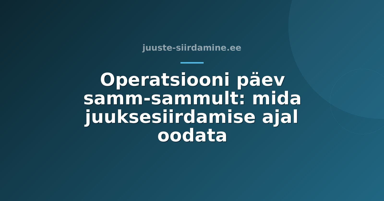 Operatsioonipäev samm-sammult: mida juuksesiirdamise ajal oodata