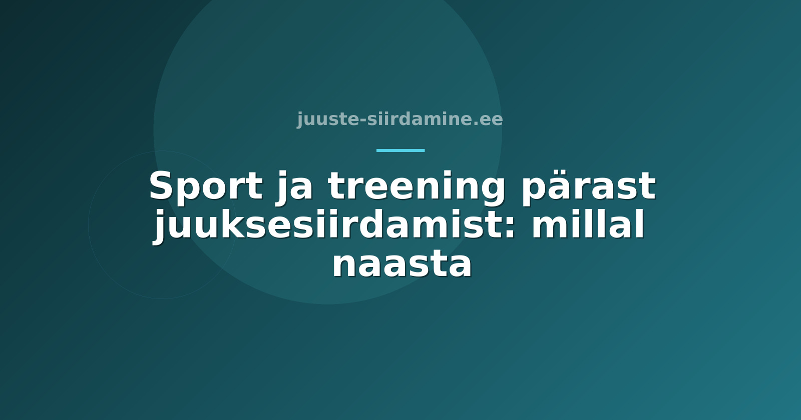 Sport ja treening pärast juuksesiirdamist: millal naasta
